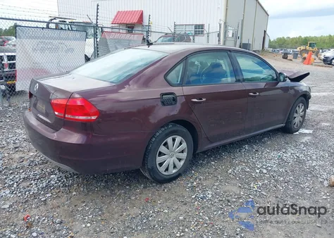 2013 Volkswagen Passat 2.5L S из США, поврежденный, VIN 1VWAP7A31DC113507